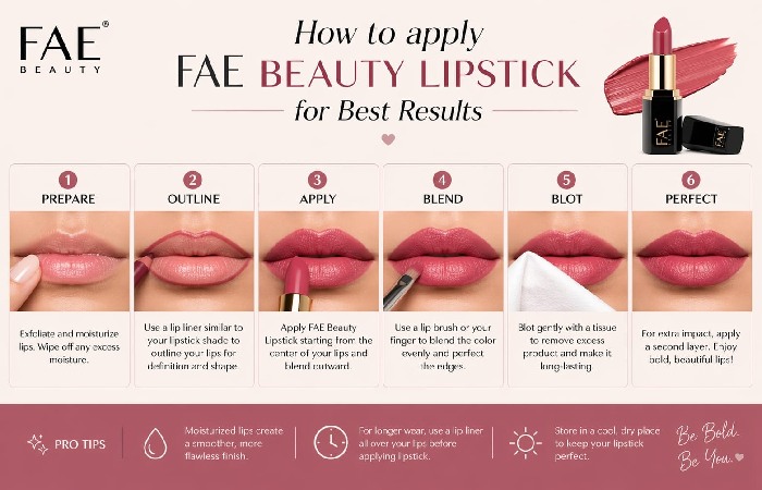 How to Apply FAE Beauty Lipstick